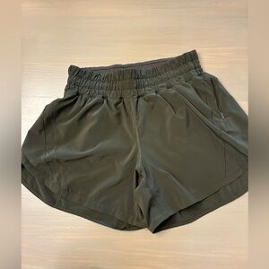 Lululemon Olive Green Athletic 5 inch Shorts